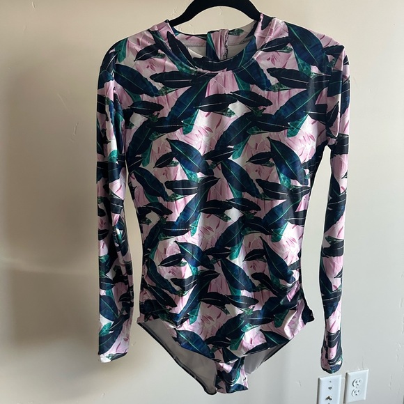 Tame the Sun 2-Piece Bundle Long Sleeve One-Piece Swimsuits Size 12 UPF 50 - Picture 9 of 15